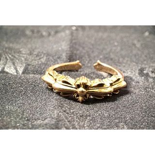 クロムハーツ(Chrome Hearts)のクロムハーツ 22K ベビー クラシック ダブル フローラル クロス リング(リング(指輪))