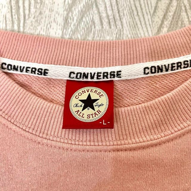 CONVERSE(コンバース)のコンバース　トレーナー　ピンク　ロゴ　サーフ系 メンズのトップス(スウェット)の商品写真