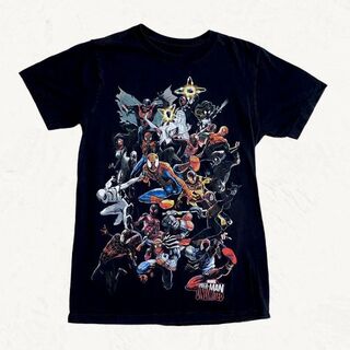 JLT MARVEL 黒 マーベル　スパイダーマン　アンリミテッド Tシャツ(Tシャツ/カットソー(半袖/袖なし))