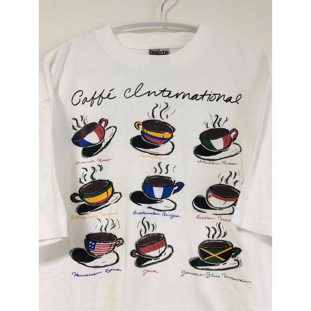 ONEITA(オニータ)のUSA製　コーヒー　Tシャツ　アート メンズのトップス(Tシャツ/カットソー(半袖/袖なし))の商品写真