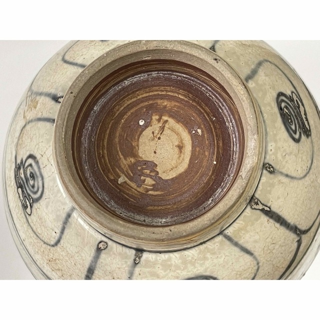 骨董 アンティーク 安南 ベトナム 染付茶碗 古美術 福 抹茶碗 箱付