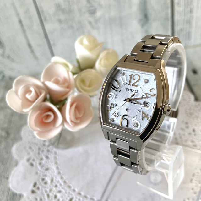 【美品】SEIKO ルキア 1B22-0BC0 電波ソーラー ブルー調 シルバー | フリマアプリ ラクマ