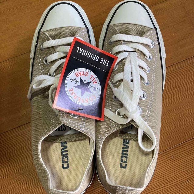 未使用 タグ付 CONVERSE コンバース ローカット ベージュ　24cm