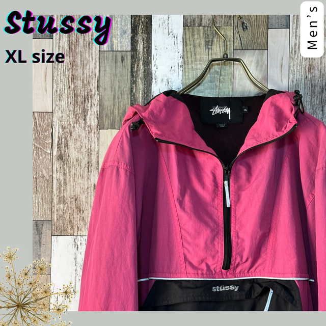 STUSSY ステューシー 22AW スポーツ プルオーバー ピンク XL