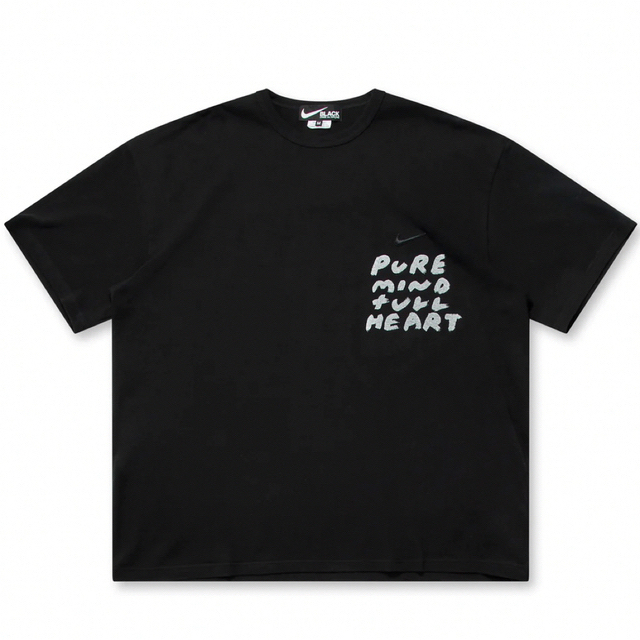 ブラックコムデギャルソン NIKE メッセージ ペイント ビッグ Tシャツ S