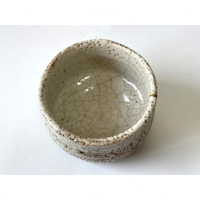 骨董　作家物　アンティーク　志野焼　志野茶碗　絵志野　金継ぎ　抹茶碗　銘あり