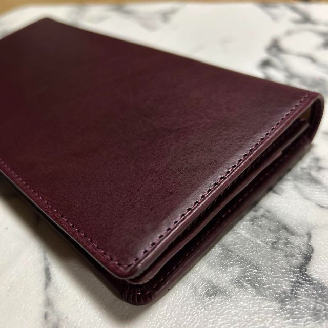 長財布 かぶせ型 ブッテーロレザー 本革 カード枚収納 ボルドー