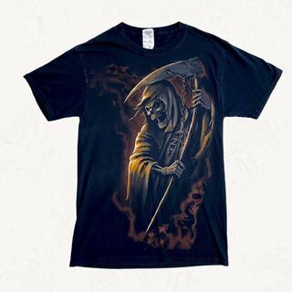 JLI FRUIT ビンテージ   黒 死神　悪魔　ガイコツ　メタル Tシャツ(Tシャツ/カットソー(半袖/袖なし))