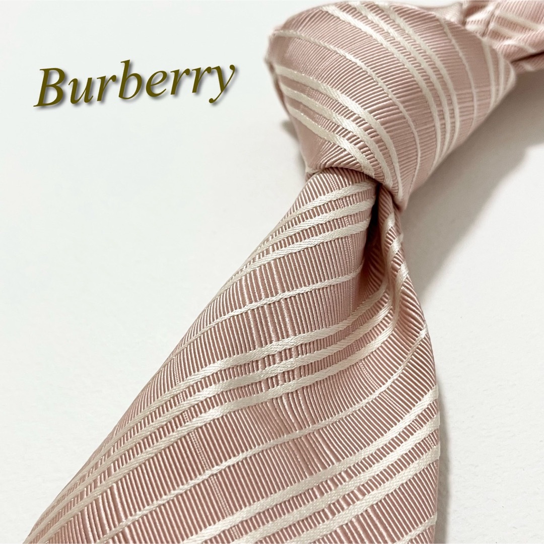 BURBERRY - 【美品】バーバリー ネクタイ シャドーチェック ジャカード