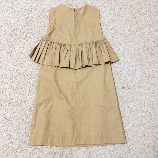 新品・未使用!MSGM ノースリーブ ワンピース ベージュ フリル 38