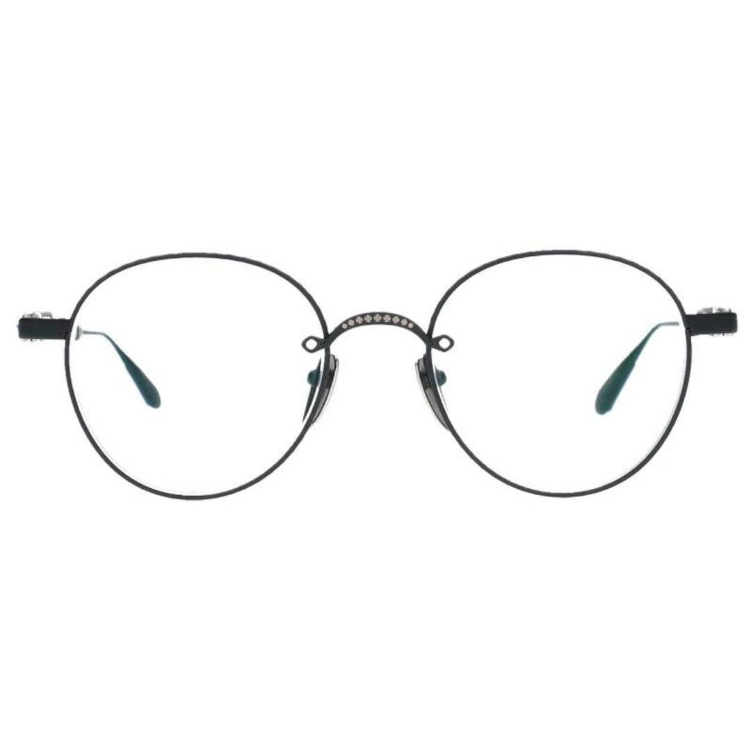 クロムハーツ  ORALGAMI III CHプラスモチーフラウンドフレームアイウェア眼鏡  メンズ 51□20-145メンズ