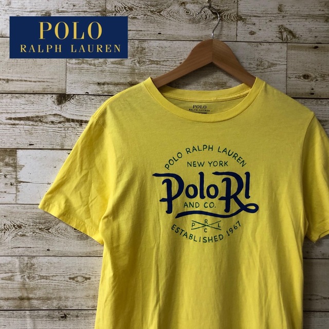 POLO RALPH LAUREN(ポロラルフローレン)のポロ　ラルフローレン　半袖　カットソー　イエロー メンズのトップス(Tシャツ/カットソー(半袖/袖なし))の商品写真