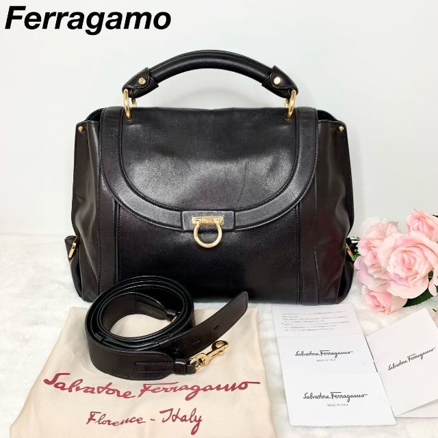 日本激安ネット通販 美品 Salvatore Ferragamo フェラガモ 2way