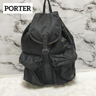 PORTER - 美品 希少 レア PORTER TANKER リュック ブラック オレンジの