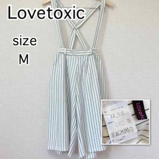 ラブトキシック(lovetoxic)のLovetoxic サロペット　パンツ　ストライプ　M(サロペット/オーバーオール)