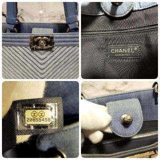 CHANEL - シャネル デニム ボーイシャネル Vステッチ トートバッグ ...