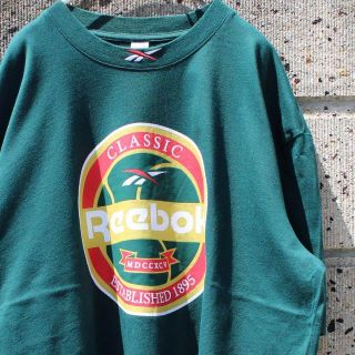 リーボッククラシック(Reebok CLASSIC)のReebok CLASSIC 襟ベクターロゴ刺繍 ビッグサイズ 古着 Tシャツ(Tシャツ/カットソー(半袖/袖なし))