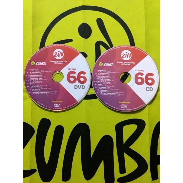 Zumba(ズンバ)のZUMBA　ズンバ　ZIN66　CD＆DVD　インストラクター専用　希少品 エンタメ/ホビーのDVD/ブルーレイ(スポーツ/フィットネス)の商品写真