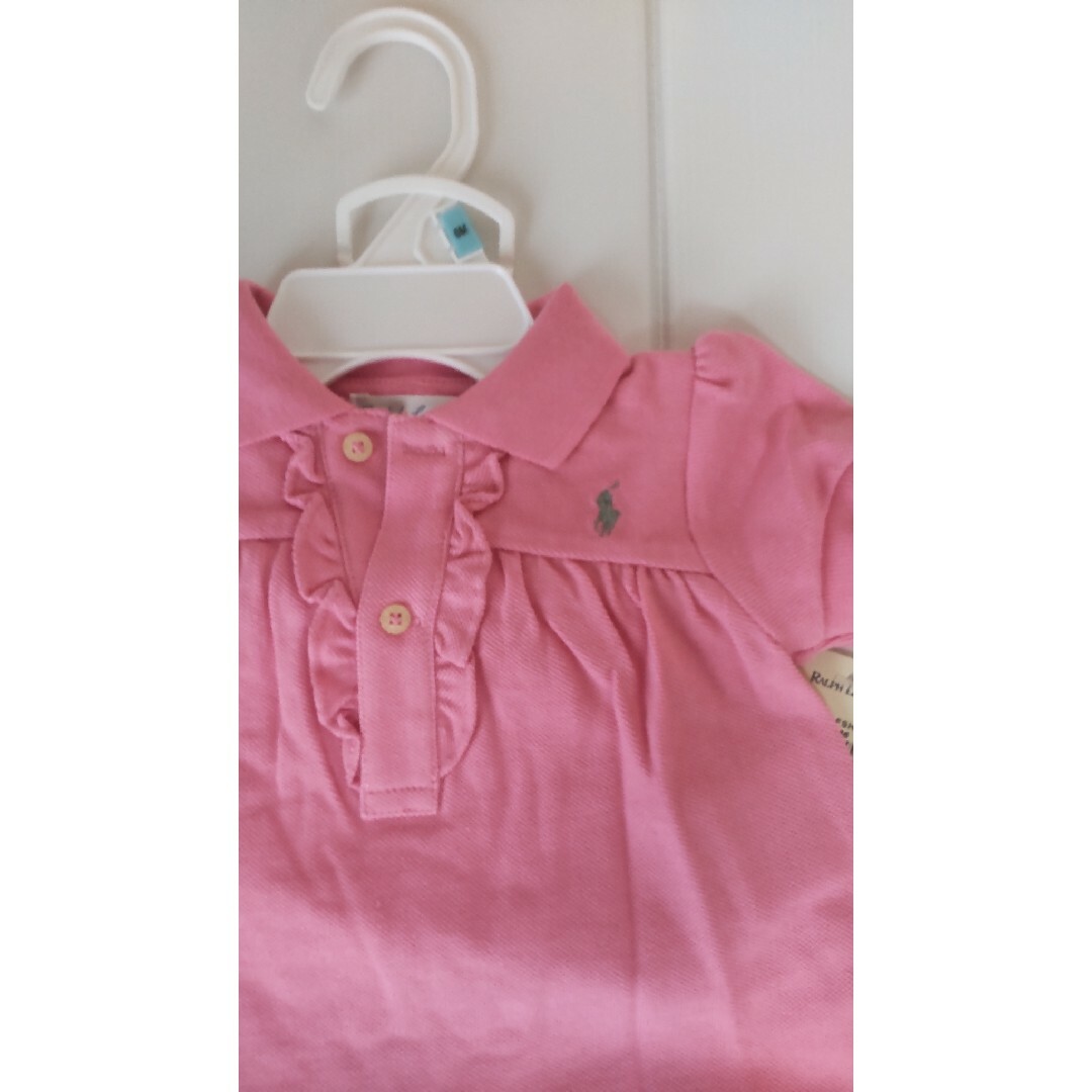 POLO RALPH LAUREN(ポロラルフローレン)の特価 ラルフローレン ポロシャツワンピース ピンク　baby  6M　60cm キッズ/ベビー/マタニティのベビー服(~85cm)(ワンピース)の商品写真