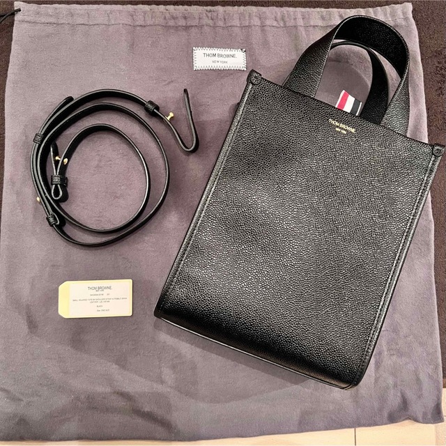 トムブラウン Thom Browne ペブルグレインレザー トートバッグ 【超