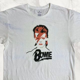 JJU  ビンテージ   白 デヴィッドヴボウイ　BOWIE　バンド Tシャツ(Tシャツ/カットソー(半袖/袖なし))