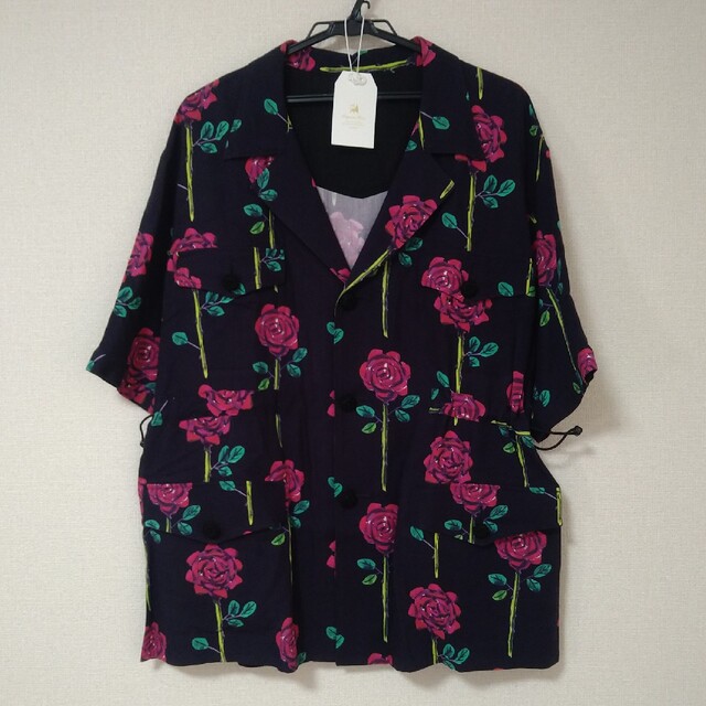 SASQUATCHfabrix.(サスクワッチファブリックス)の【M】新品 ROSE SAFARI H/S SHIRT BLACK メンズのトップス(シャツ)の商品写真