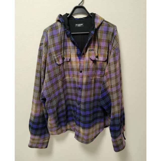 Balenciaga - バレンシアガ ブリーチ加工チェックシャツの通販 by fear