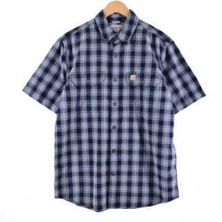 カーハート(carhartt)の古着 カーハート Carhartt 半袖 ボタンダウン チェックシャツ メンズL /eaa333664(シャツ)