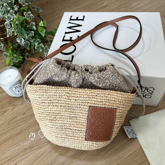 LOEWE ロエベ ラフィアポシェット カゴバッグ 斜めがけショルダー