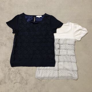 グローブ(grove)のgrove  レース　トップス　半袖　2枚セット(シャツ/ブラウス(半袖/袖なし))