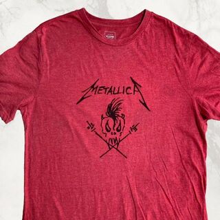 JJK ビンテージ   赤 METALLICA　メタリカ　バンド Tシャツ(Tシャツ/カットソー(半袖/袖なし))