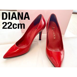 ダイアナ(DIANA)のDIANA　ルフリー　エナメルパンプス　赤　22(ハイヒール/パンプス)