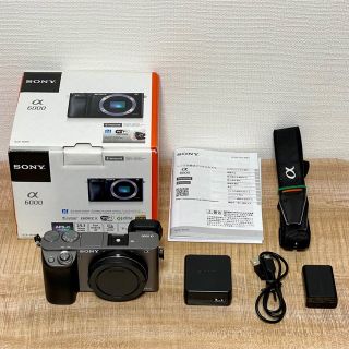 ソニー(SONY)のSONY α6000 ILCE-6000 グラファイトグレー & 純正ケース(ミラーレス一眼)