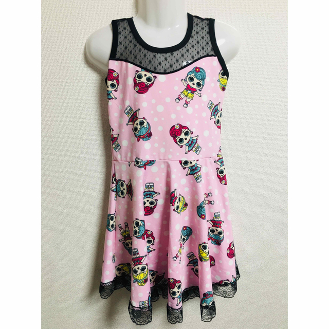 新品★LOL/ワンピース/120/130/ワンピ/lolサプライズ/ドット キッズ/ベビー/マタニティのキッズ服女の子用(90cm~)(ワンピース)の商品写真