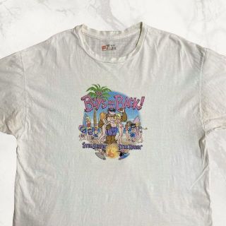 JIS Hanes ビンテージ   白 サーフ　ビーチ　ハーレム　水着 Tシャツ(Tシャツ/カットソー(半袖/袖なし))