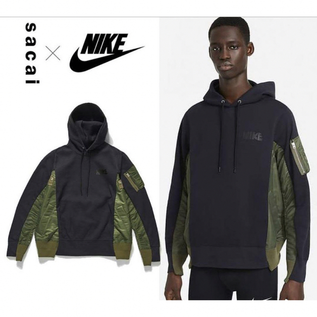 【送料無料】sacai × NIKE / サカイ×ナイキ パーカーフーディーXL