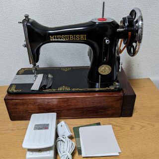 アンティークミシン ミツビシ 電動モーター レザークラフト にも