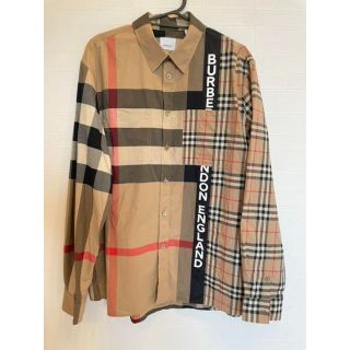 BURBERRY 20A/W パッチワーク ロゴ チェックシャツ