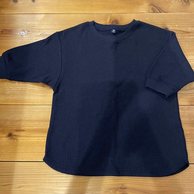 UNIQLO(ユニクロ)のUNIQLO ワッフルTシャツ　サイズ130 キッズ/ベビー/マタニティのキッズ服女の子用(90cm~)(Tシャツ/カットソー)の商品写真