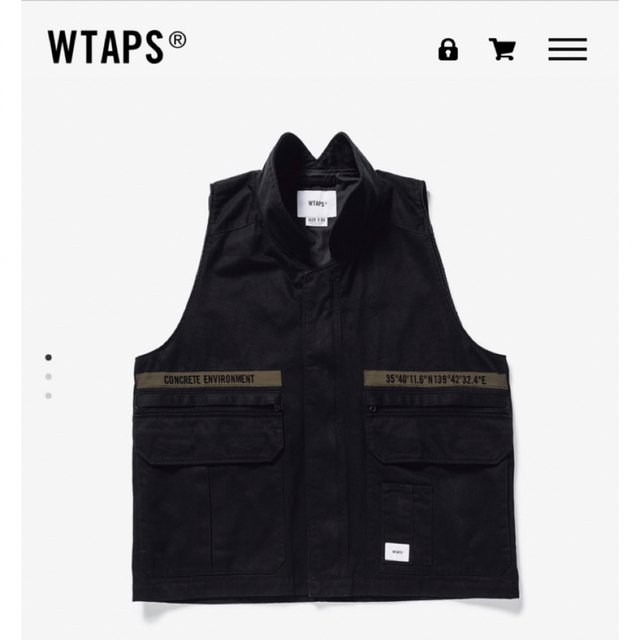 【Mサイズ】 WTAPS REP VEST COTTON TWILL