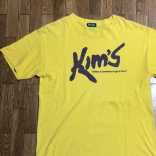 デラックス(DELUXE)の初期 DELUXE Tシャツ 黄色 Kim's サイズ不明 実寸M デラックス(Tシャツ/カットソー(半袖/袖なし))