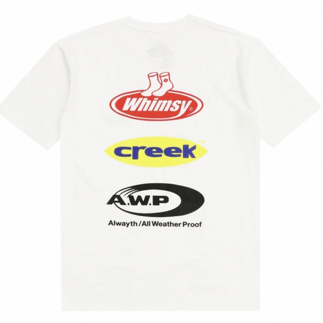 1LDK SELECT(ワンエルディーケーセレクト)の【M】 WHIMSY Alwayth Creek KMSSY TEE WHITE メンズのトップス(Tシャツ/カットソー(半袖/袖なし))の商品写真