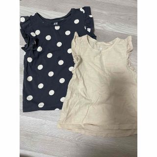 エイチアンドエム(H&M)のほぼ未使用 H&M ノースリーブトップス 2枚(Tシャツ/カットソー)