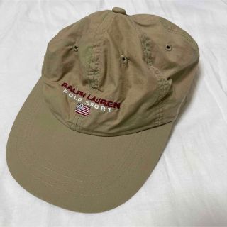 ラルフローレン(Ralph Lauren)の【古着】RalphLauren ポロスポーツ　キャップ　ベージュ(キャップ)