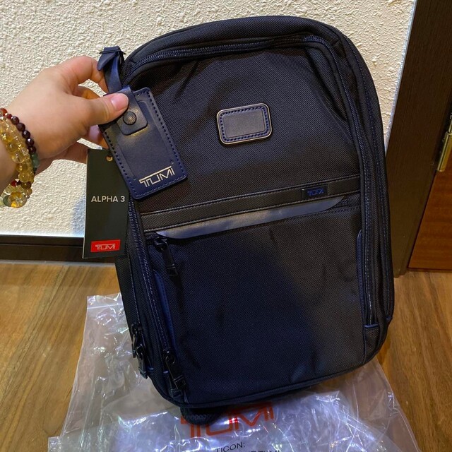 未使用】セールTUMI Slim バックパック 青パッチ 【超歓迎された