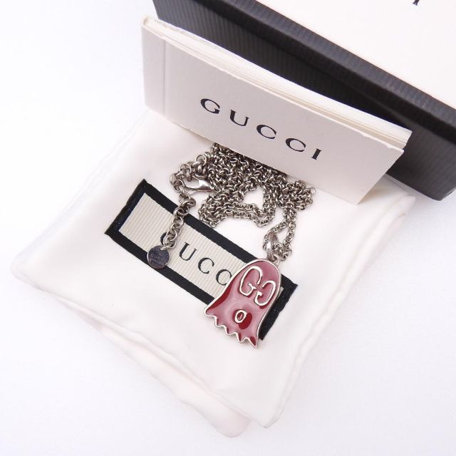 Gucci(グッチ)の美品【正規品】グッチ ゴースト ペンダント ネックレス GGロゴ シルバー925 メンズのアクセサリー(ネックレス)の商品写真