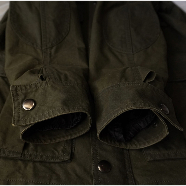 LANDS' END ハンティングジャケット オイルドジャケット カーキ M-