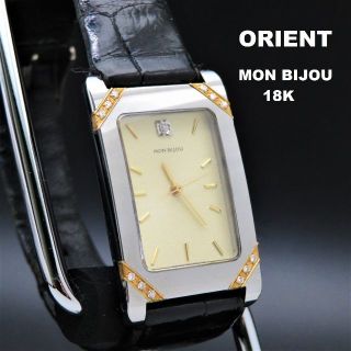 オリエント(ORIENT)のORIENT MON BIJOU 18K 12P レクタンギュラー 腕時計 (腕時計(アナログ))