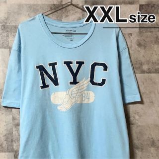 オールドネイビー(Old Navy)のTシャツ　XXLサイズ　OLD NAVY オールドネイビー　水色　ライトブルー(Tシャツ/カットソー(半袖/袖なし))