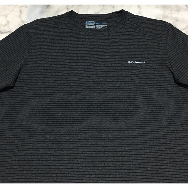 Columbia(コロンビア)の【レア】US古着 L size ビッグサイズ Columbia ボーダーTシャツ メンズのトップス(Tシャツ/カットソー(半袖/袖なし))の商品写真